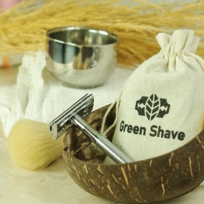 Green Shave prémium ezüst borotva csomag 1db